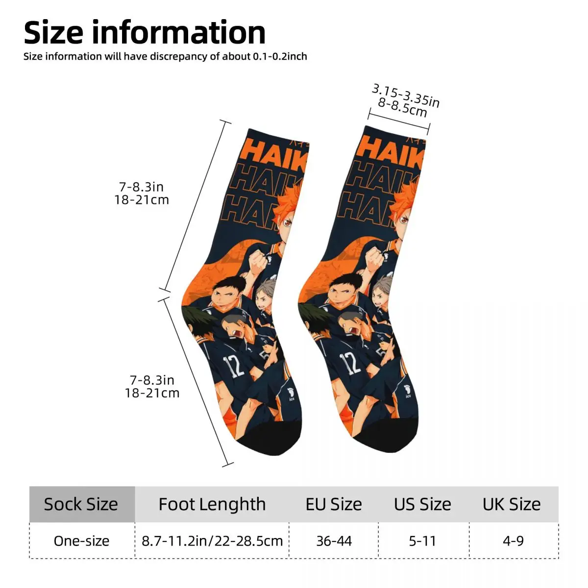 Volleyball Youth Anime Men Women Socks Cycling Novelty Spring Summer Autumn Winter Stockings Gift