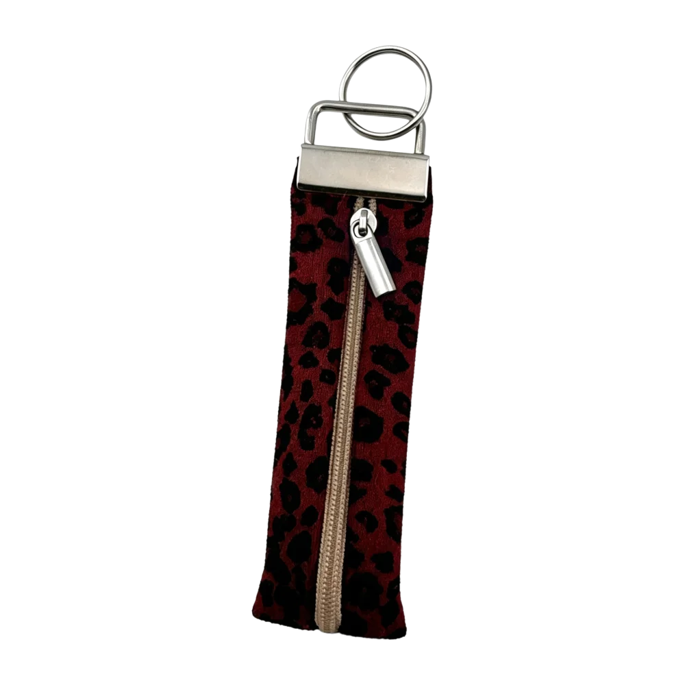 2-in-1 Mini Purse Keychain with Key Holder Compact Corduroy Multi-Color Coin Purse Soft Metal Zipper Pull Key Organizer