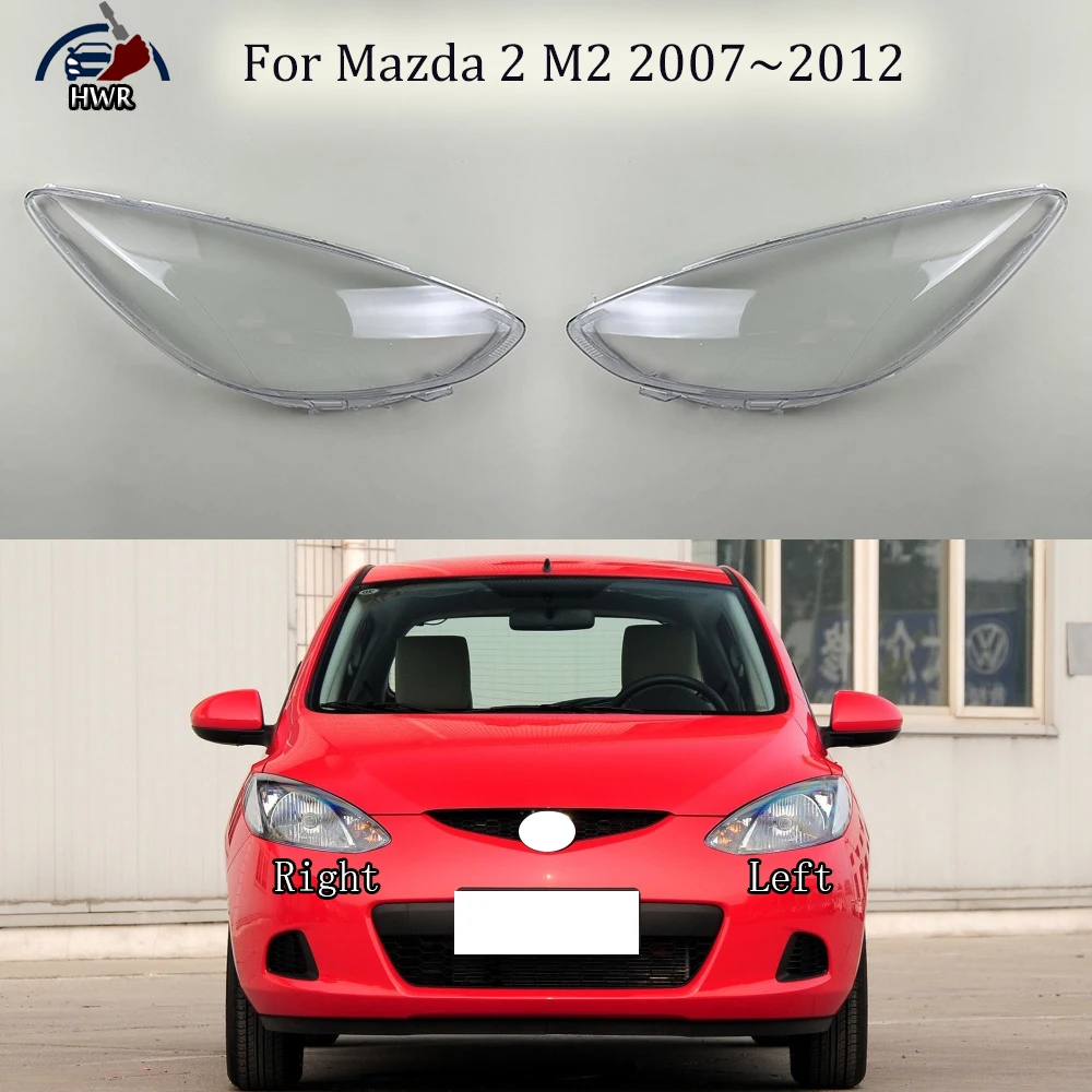 Car Front Headlight cover Replace The Original Lampshade For Mazda 2 M2 2007~2012 Car Headlight Headlamp Clear Lens Plexiglass