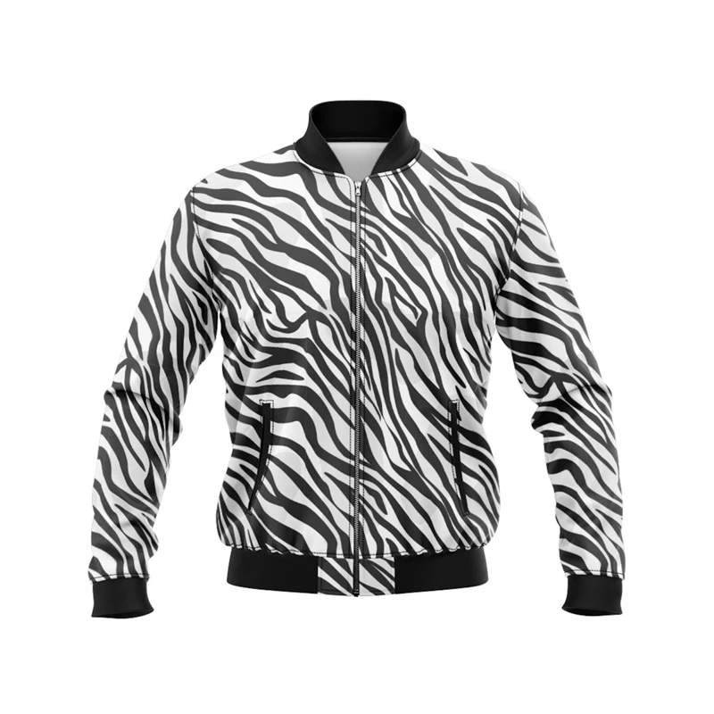 Diverse luipaardprints jas herenkleding 3D-printen dier cosplay jassen hiphop streetwear modetrend bomberjack