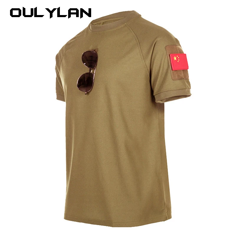 

Tactical T-Shirts Men Sport Breathable Outdoor Military Tee Quick Dry Short Sleeve Shirt Hiking Hunting Army Combat Men Clothing