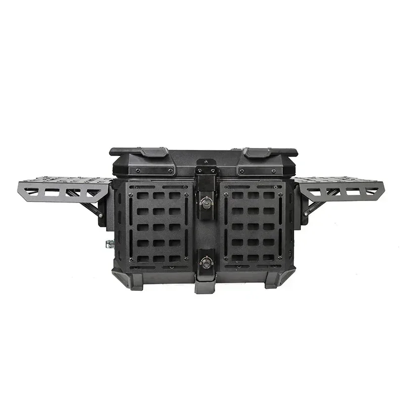 

Sturdy 45L Motorcycle Aluminum Tail Waterproof Rear Lage Storage Lock Trunk Helmet Box Universal Moscycl