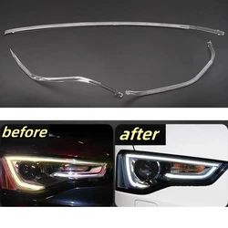 For Audi A5 2012-2016 Car DRL Headlight Light Guide Plate Daytime Running Light Tube Bar