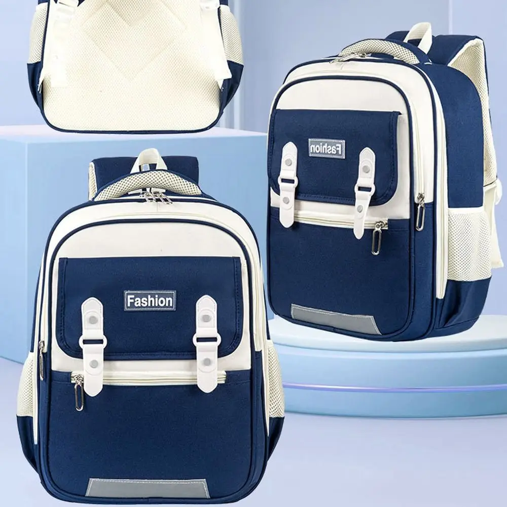 Fashion Waterproof Backpack Large Capacity Spine Protection School Bag Lightweight Load Reduction Shoulder Bag Unisex