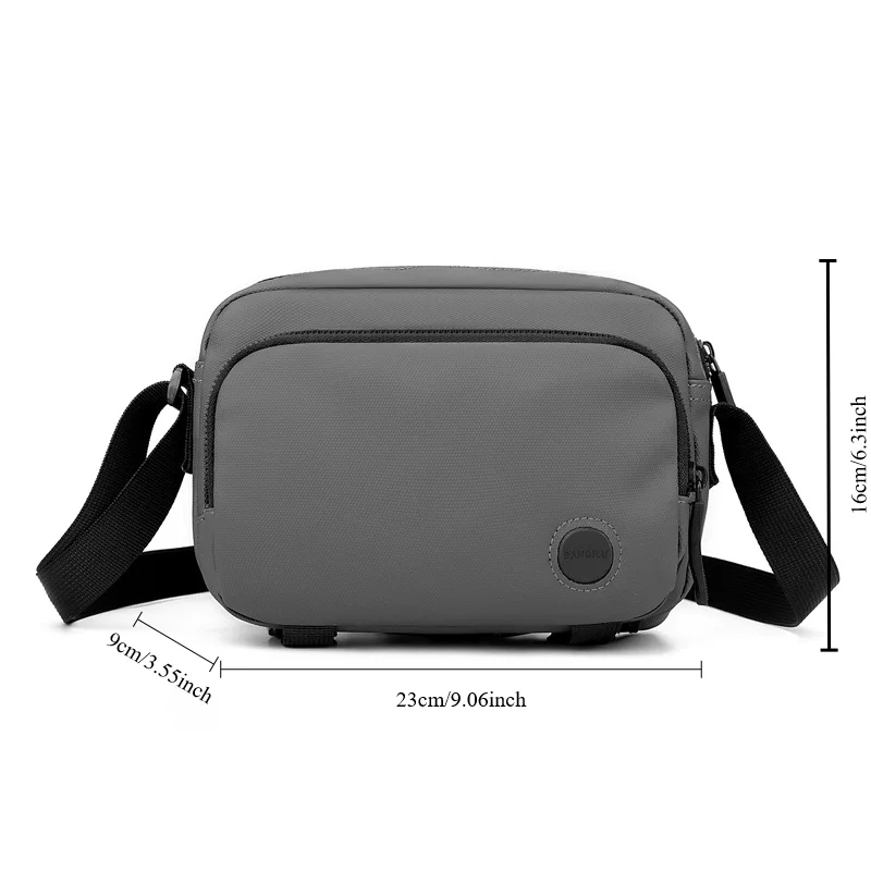 Functional Men's Shoulder Bag Solid Color Simply-designed Crossbody Bag Leisure Hard-wearing Lightweight Commuter Chest Bag