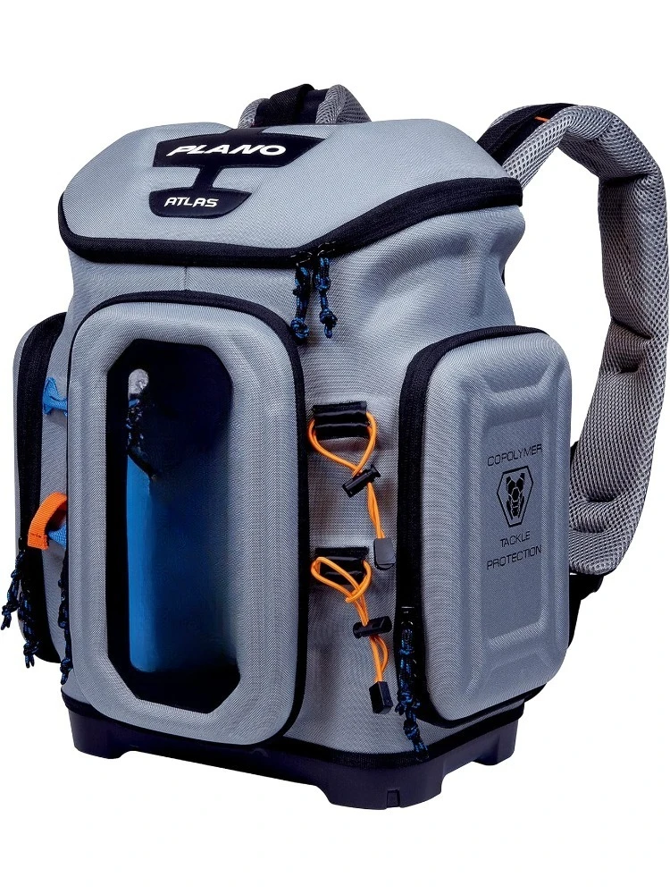 

Plano Atlas 3700 Tackle Fishing Backpack, Gray EVA Material, Includes 3 3750 StowAway Utility Boxes for Worms, Lures, & Baits, W