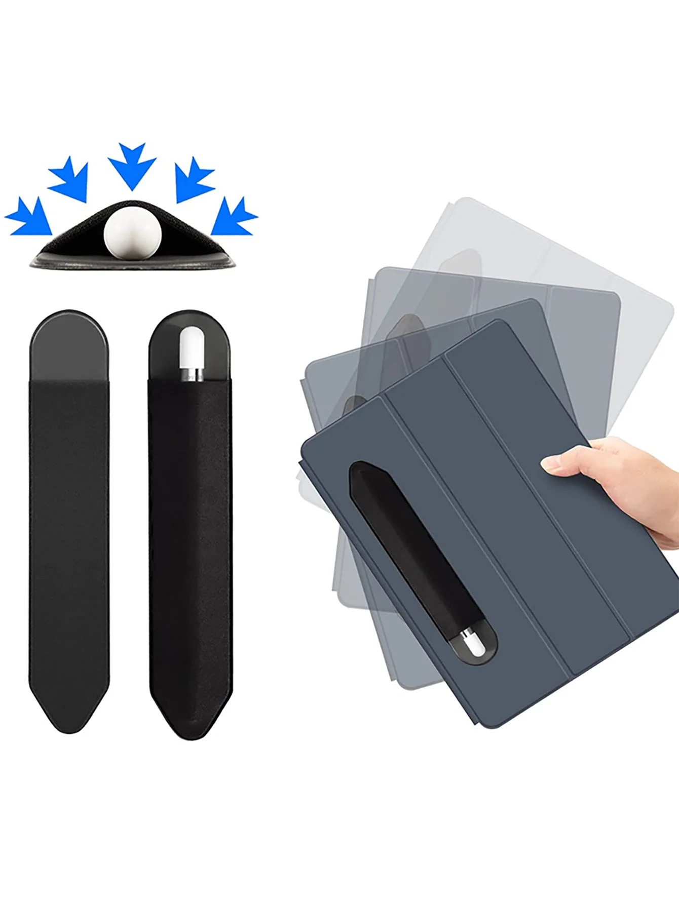 1-Piece Tablet Touch Pen Cover, Capacitive Pen Protective Cover, Suitable for Apple Pencil 2Nd Generation Anti-Lost Pen Cover, Thin Portable Self-Adhesive Pen Cover