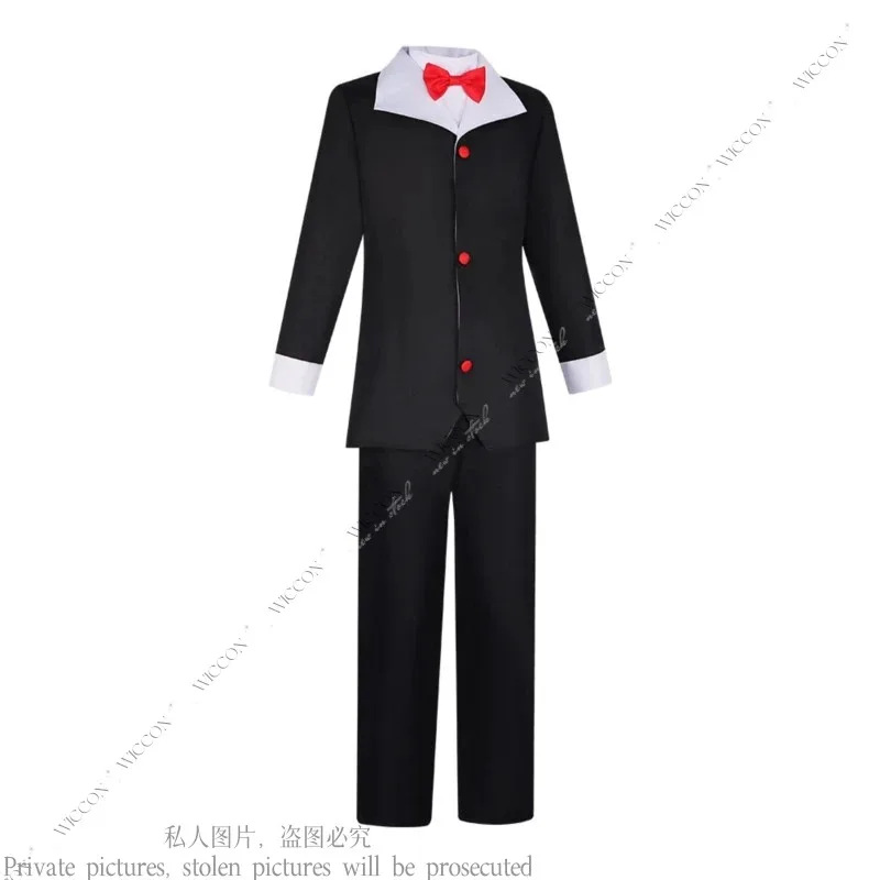 Uniforme Hazbin Husk disfraz de Cosplay para fiesta de Halloween trajes negros con sombrero orejas Prop Hotel Roleplayc;6,r'8;p'