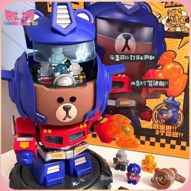 สินค้าใหม่ในสต็อก 2025 บล็อกกี้ส์ ทรานส์ฟอร์เมอร์ส & หมีบราวน์ ออพติมัส ไพรม์ ฟิกเกอร์ โมคู ซีรีส์ แอคชั่นฟิกเกอร์ ของสะสม ของเล่น ของขวัญวันเกิด