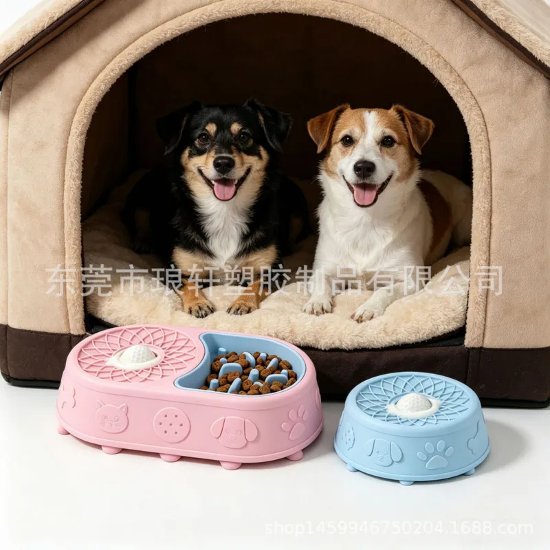 

Silicone Slow Feeder Dog Licking Bowl Interactive Non Slip Anti Choke Yogurt Treat Plate Macaron Beige Pet Feeding