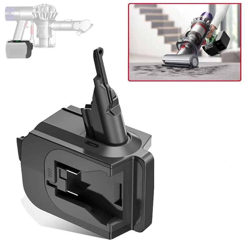 

Для батареи Milwaukee 20 В, двойной адаптер батареи 2-в-1 V7/V8, работающий для ручного пылесоса серии Dyson V7/V8, более длинная работа