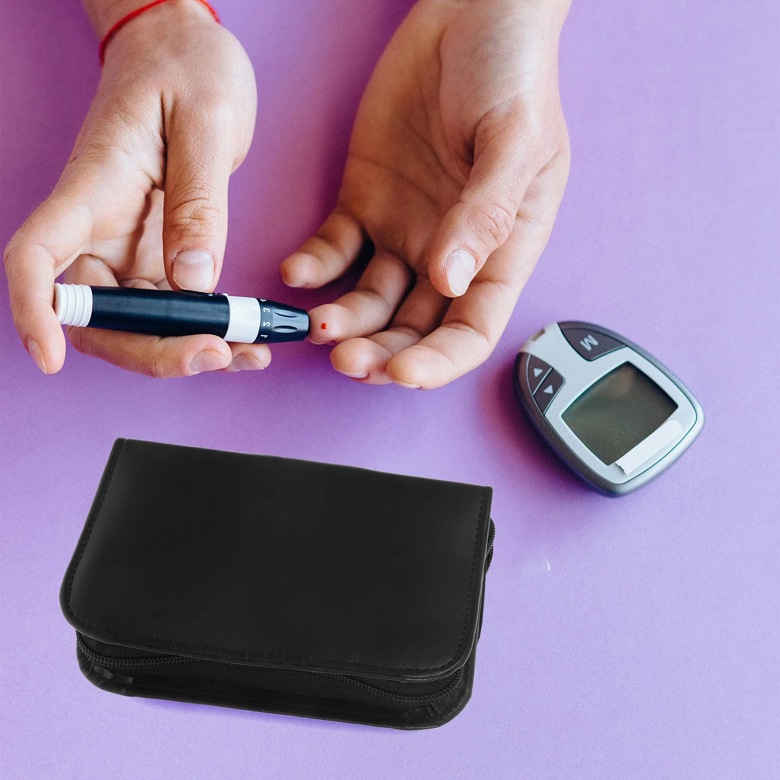 

Чехол для хранения устройств для диабета, безопасная застежка-молния, сумка для переноски уровня глюкозы, портативная медицинская сумка-органайзер для путешествий и повседневного использования