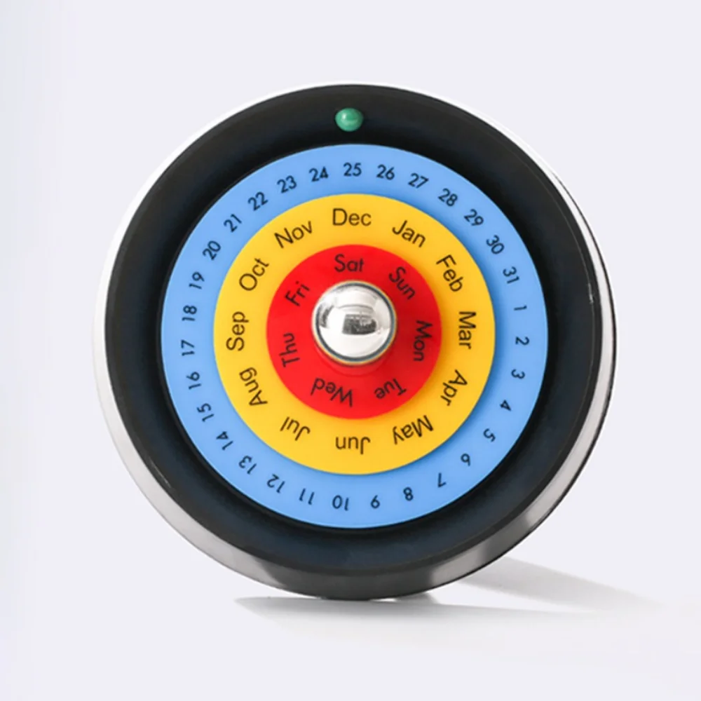 Creative Rotating Calendar Decorative Nordic Style Turntable Perpetual Calendar DIY Handmade Annual Desk Calendar Home