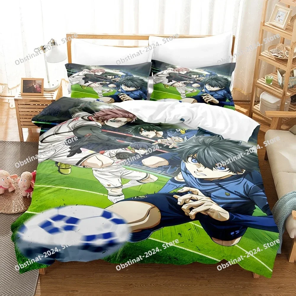 

Top 2025 Blue Lock Bedding Set Hot Anime Duvet Cover Set with Pillowcases King Queen Twin Double Size For Comforter Cover Set
