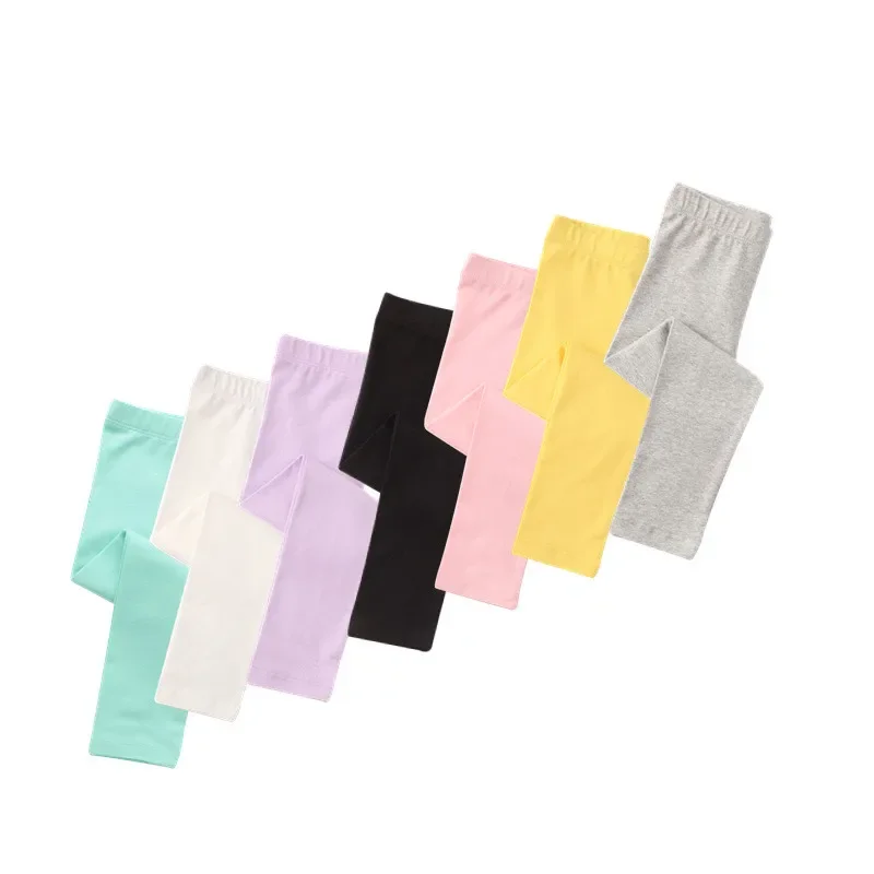 Solid Color elastic pants children's Leggings Autumn Spring outdoor pants, girls'  leggings