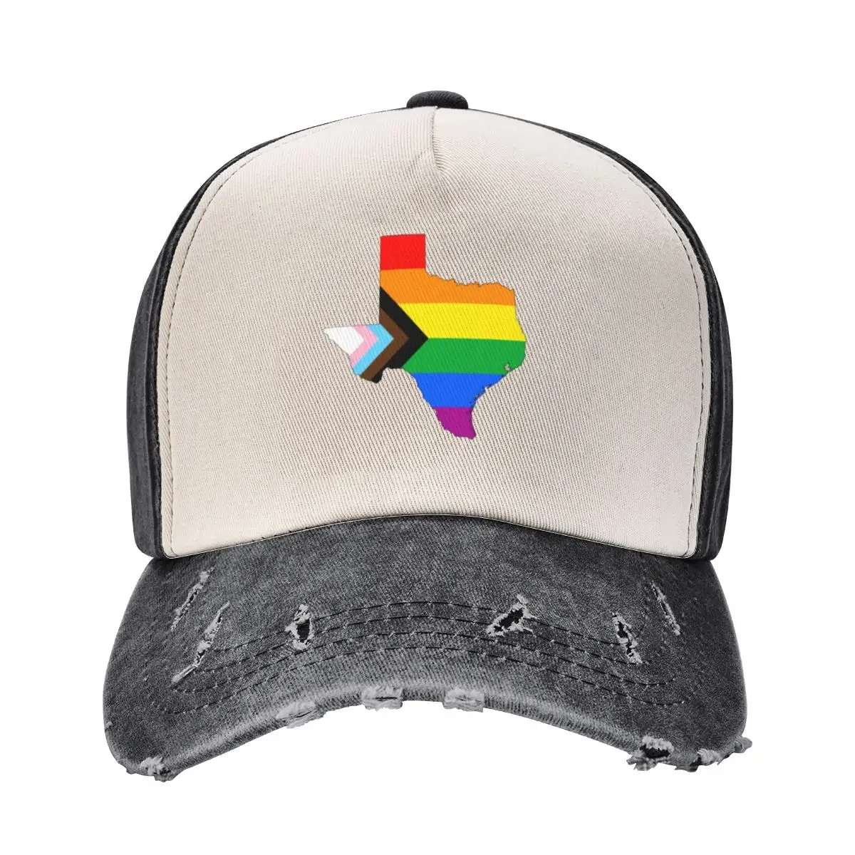 Texas Progress Pride Baseball Cap Wild Ball Hat Designer Hat Vintage Women Beach Fashion Men's