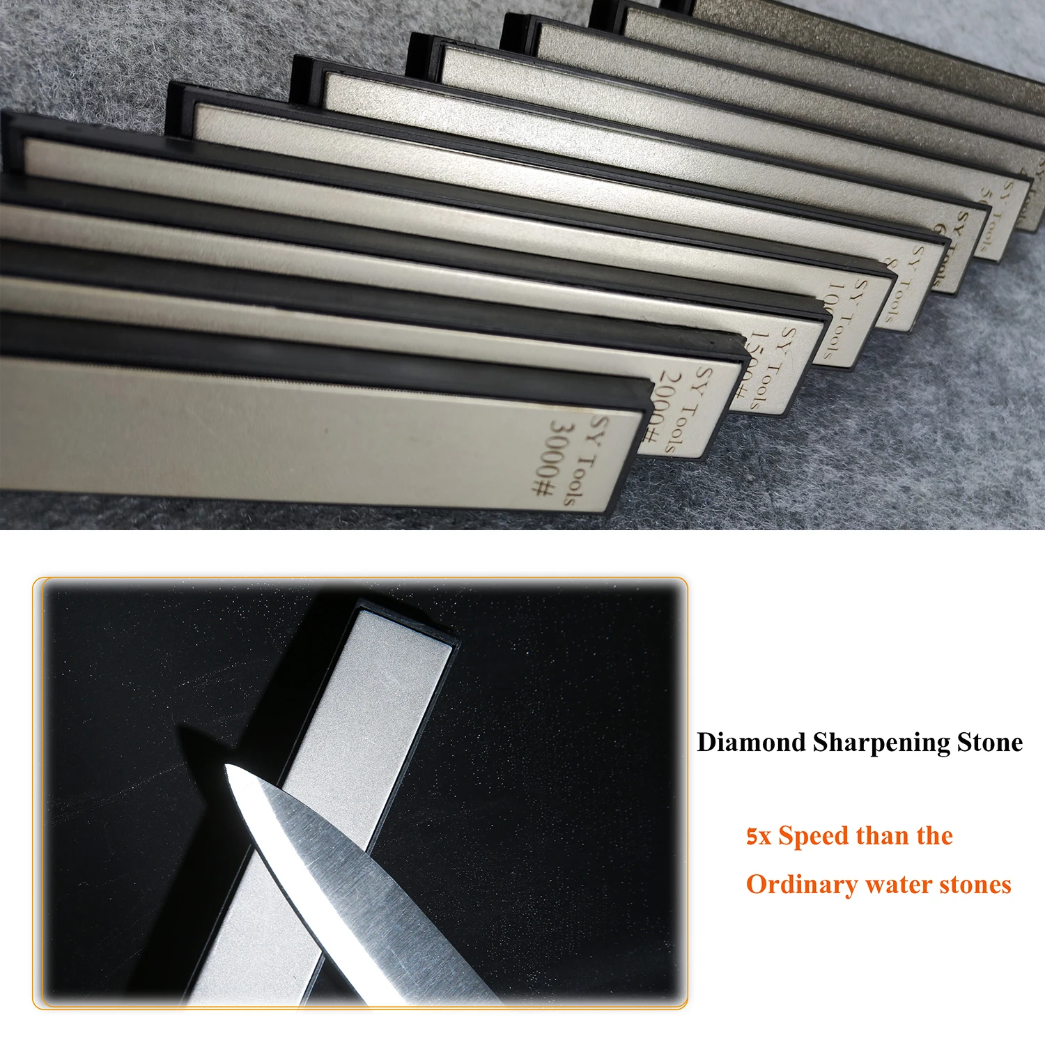 Diamond Grinding Stone 80-3000 Knife Sharpener Bar for Sharpening System Professional Household Whetstone Grindstone