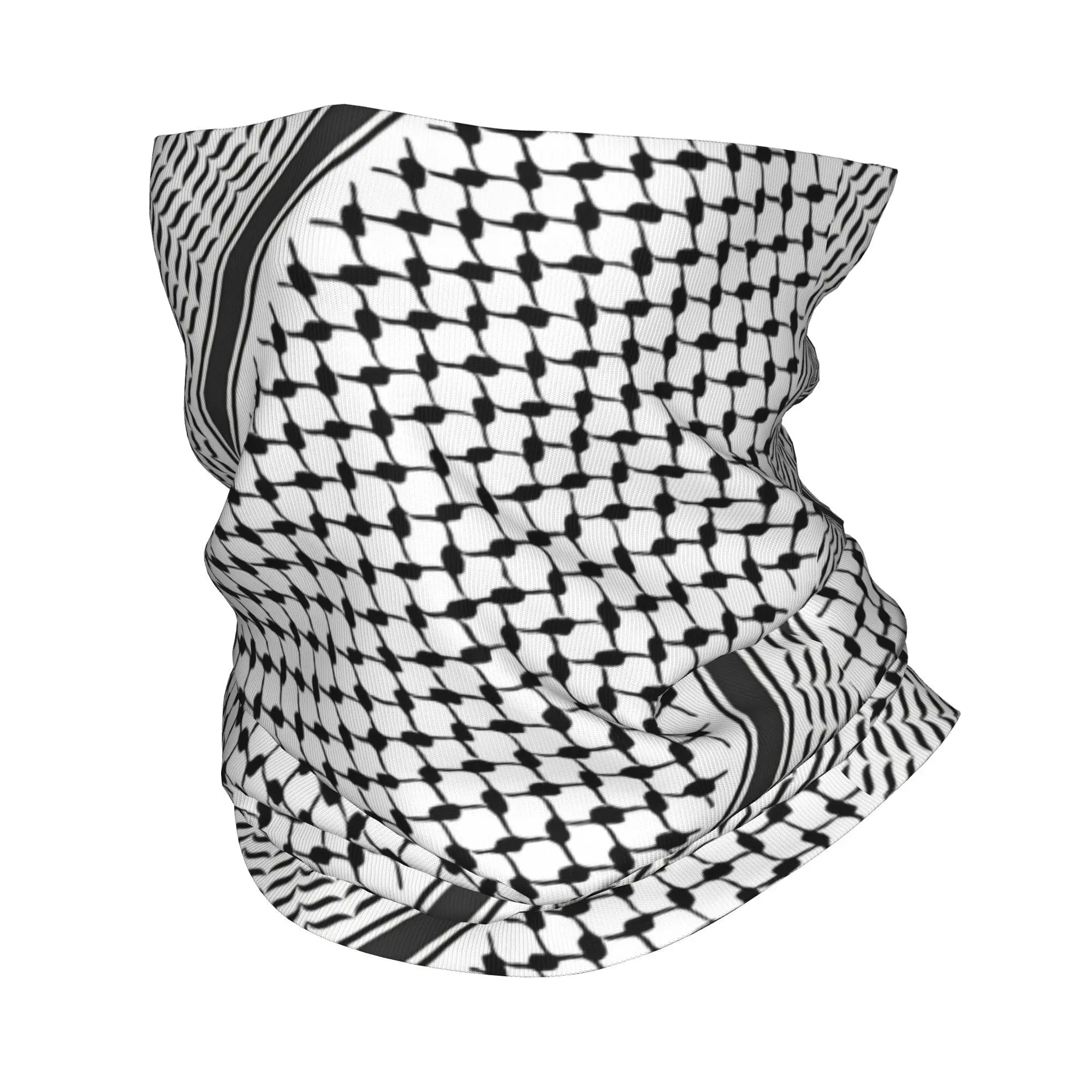 

Kufiya Bandana Neck Gaiter Printed Arabic Keffiyeh Wrap Scarf Multifunctional Headband Riding Unisex Adult Washable