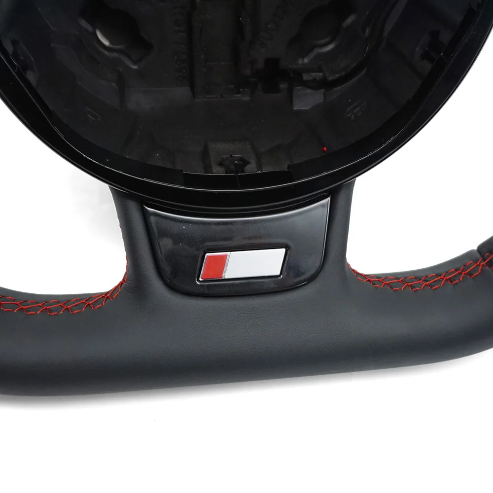 Suitable for Audi A4B8 Half Flip Red Line Steering Wheel No Buttons No Paddle Sline Label (No Airbag)