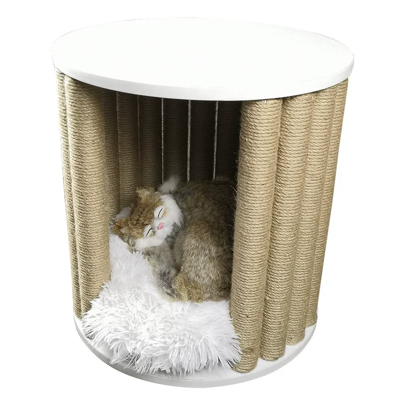 

Wholesale Modern Luxury Cat Beds Warm White Sisal Pet Toy and Furniture with Sustainable Feature Customizable Private Label