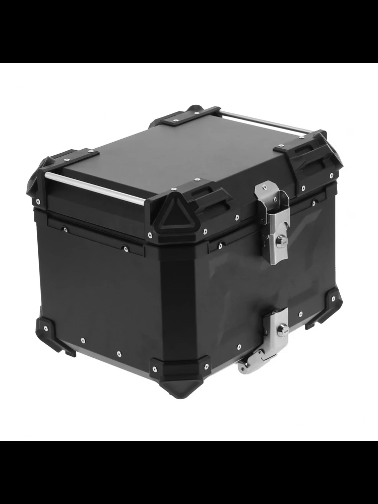 Zwarte 45L motorfiets adventure aluminium topkoffer bagagekoffer drager - afbeelding 2