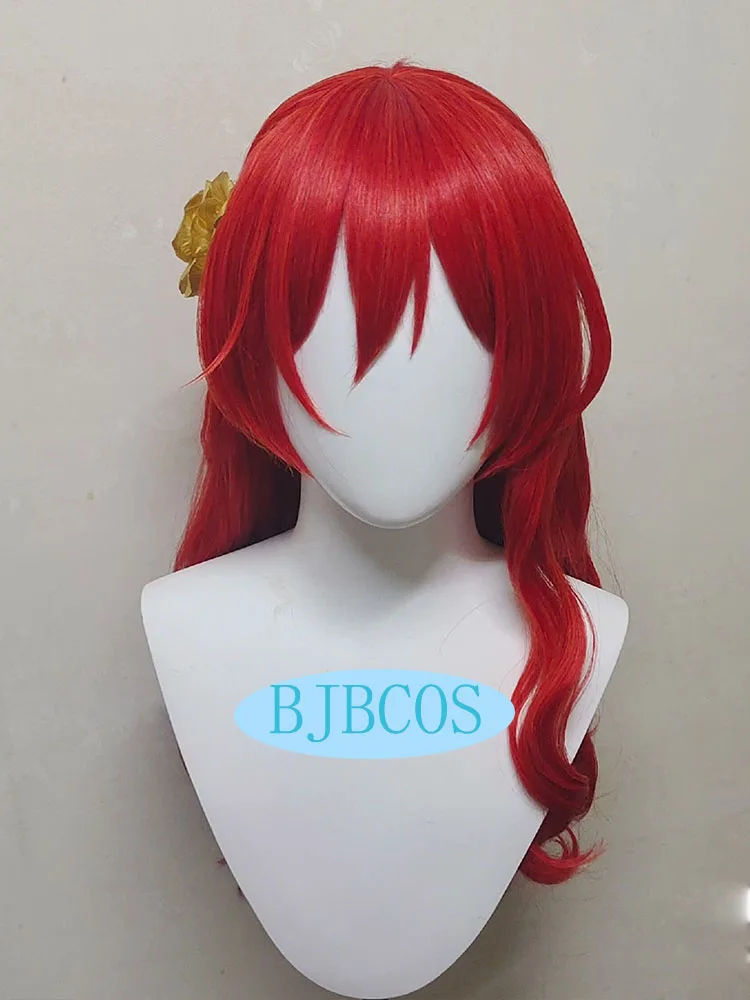 【Styled】Himeko Cosplay Wig Game Honkai: Star Rail Hair 66cm Long Red Curly Wigs Heat Resistant Synthetic Hair