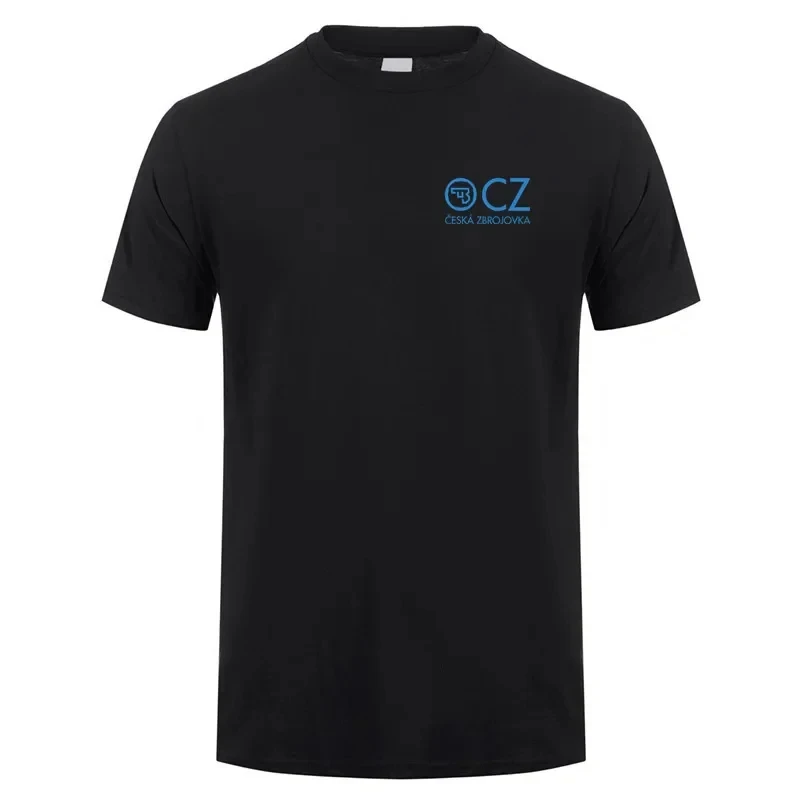 

CZ Ceska Zbrojovka Чешские футболки с огнестрельным оружием-Уличная мужская высокая летняя футболка с короткими рукавами из хлопка с графическим рисунком большого размера Harajuku