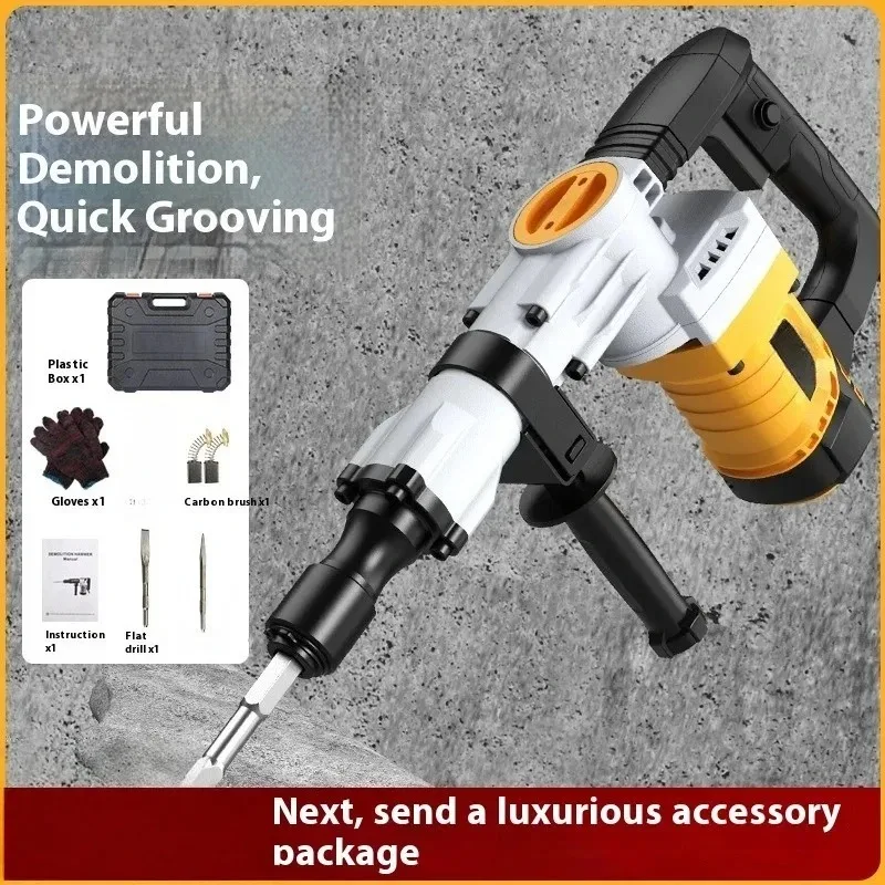 2400W Electric Hammer Multi Function Rotary Hammer Machine Electric Pick 220V Concrete Breaker High Power Impact Drill