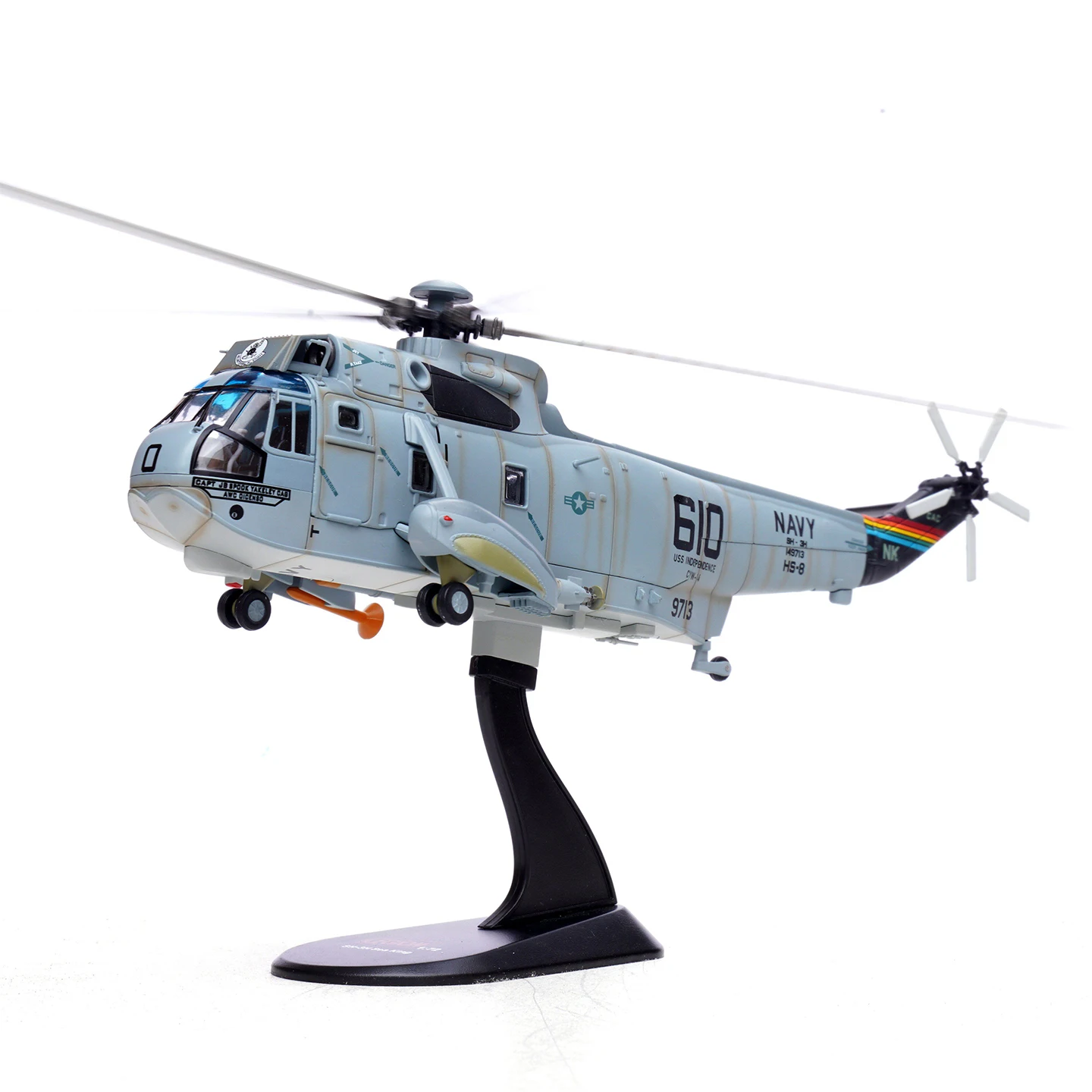 L14055LF 1/72 SH-3H Anti Submarine Helicopter HS-12 Squadron Static Alloy Aircraft Model