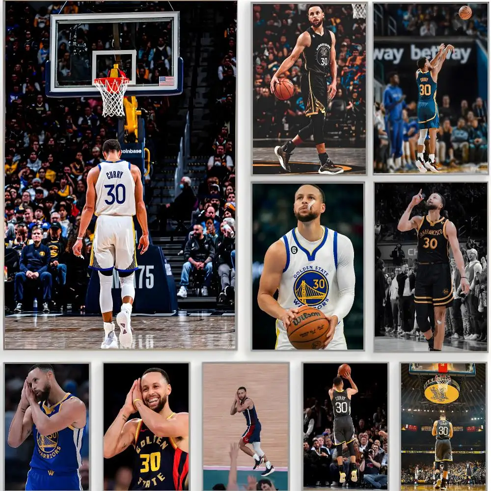 basketball legend Stephen Curry Poster Classic Wall Art  Home Decor  Peel and Stick Unframed