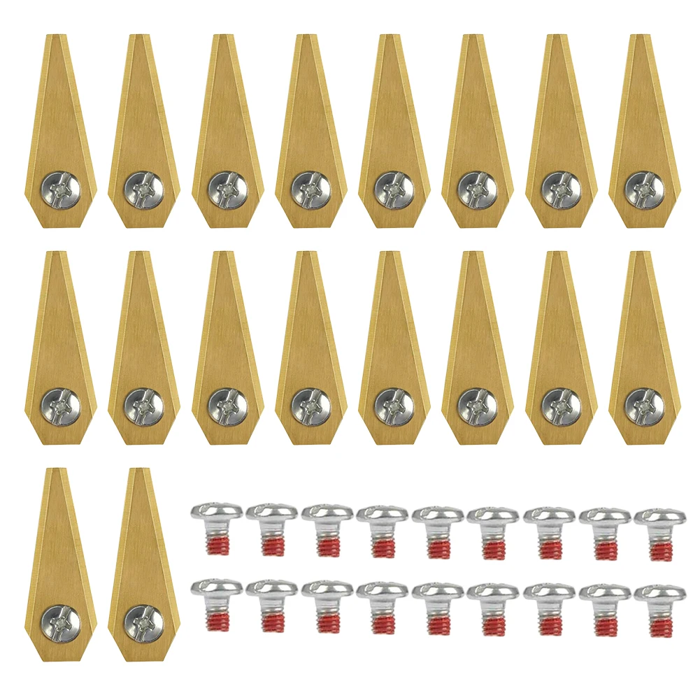 18Pcs Grass Cutter Blade Stainless Steel Lawnmower Replacement Blade Titanium Plating for Bosch Indego 800 1000 1200