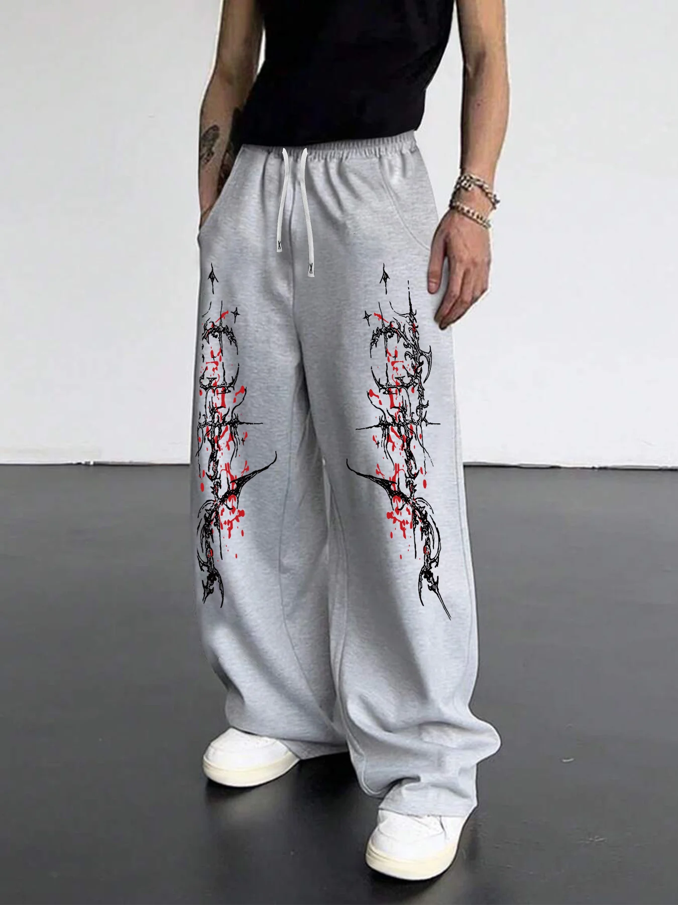 Gothic Dark Style Men's Outdoor Casual Sports Pants, Jogging Pants, Autumn New Collection, Unisex