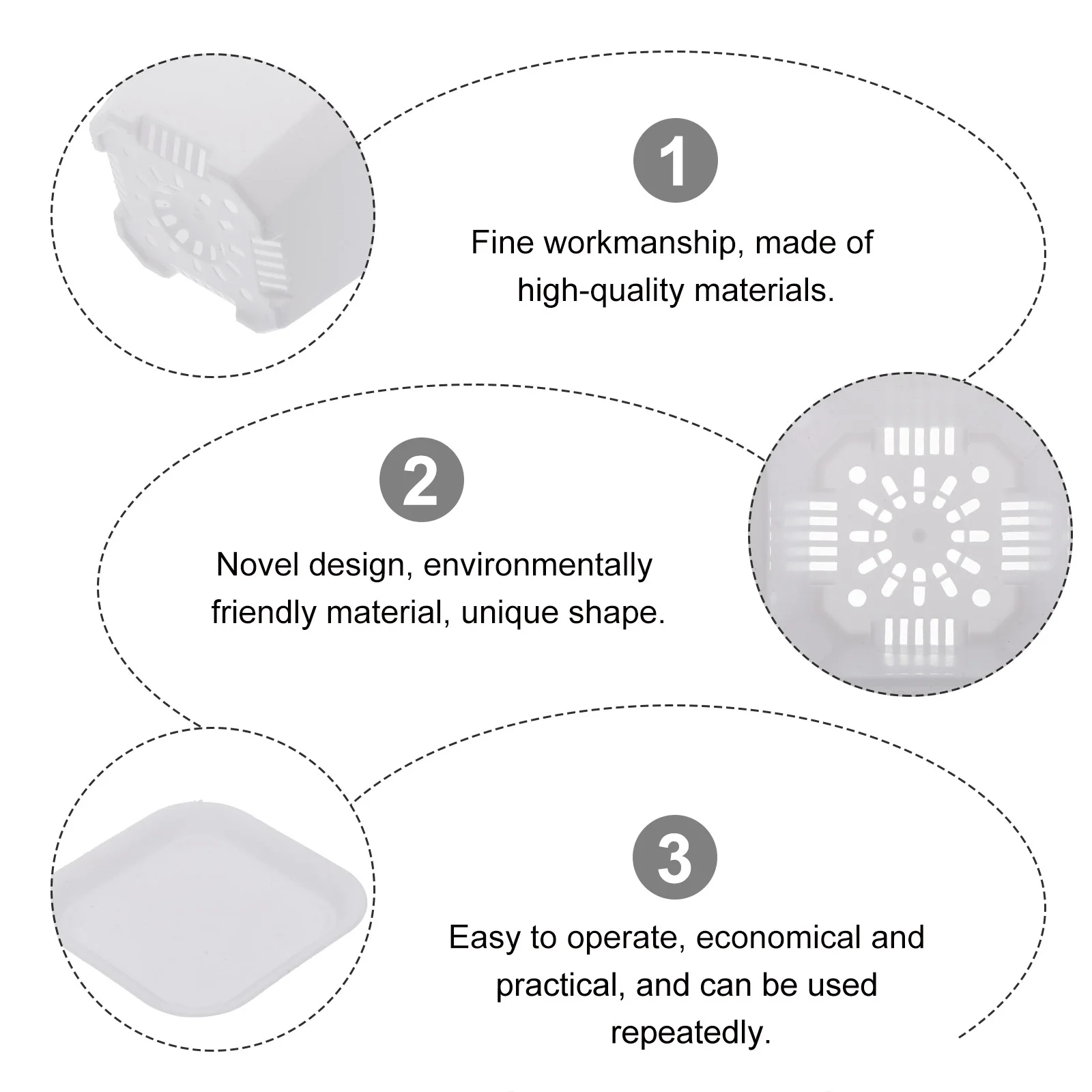 

10Pcs Seedling Tray with Saucer Durable Mini Flowerpot Plastic Bonsai Pot Succulent Plant Pot Desktop Window Garden