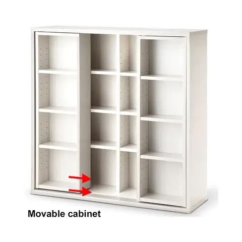 Comic slide bookcase double-layer mobile simple display bedroom multi-layer storage cabinet