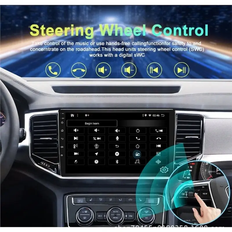 Y45A-Car Radio Wireless Auto For Transit Fiesta Focus Galaxy Mondeo 4GB+ 32GB 7" Multimedia Video Player DSP GPS view 4