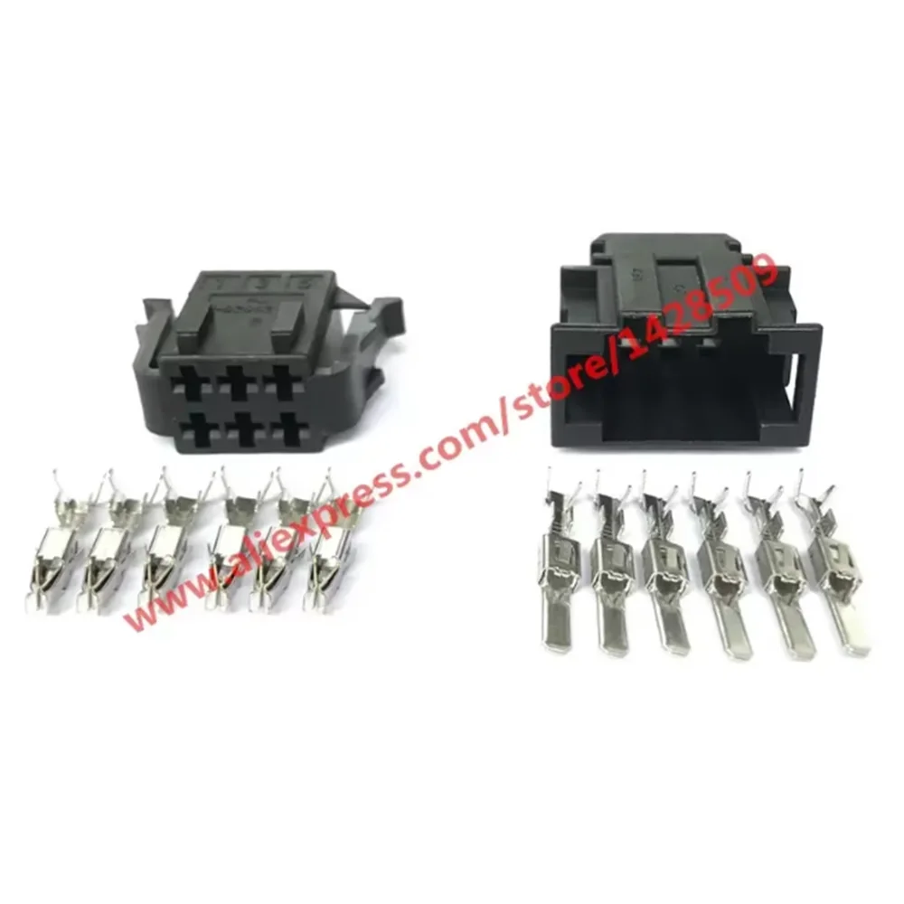 1 Set Tyco Amp 6 Pin Female Male Electrical Sealed Waterproof Housing Plug Wire Harness Auto Connector 1-929627-1 1-929621-1