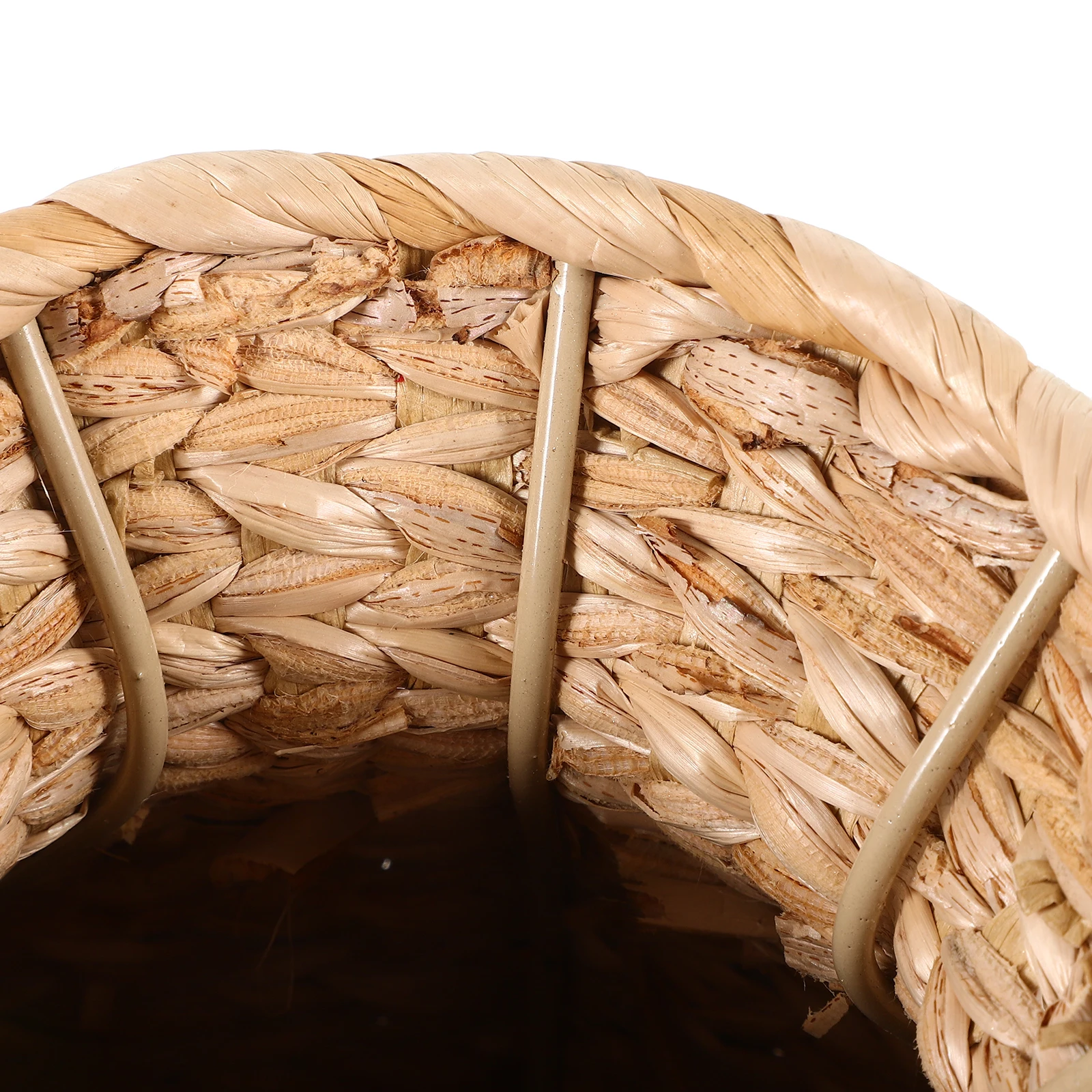 

Straw Vase Seagrass Flowerpot Rattan Woven Basket Storage Decorative Home Office Organizer Friendly Boho for Living