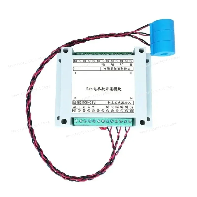 Three-phase Electric Parameter Acquisition Module Current Voltage Frequency Power RS485 Sensor Transmitter MODBUS-RTU