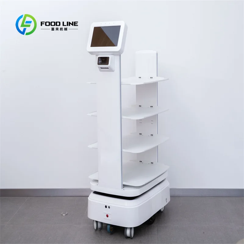 Custom Made Autonomous Smart Robotic Commercial Food Delivery for Hotels Restaurants Outdoor Robot Service