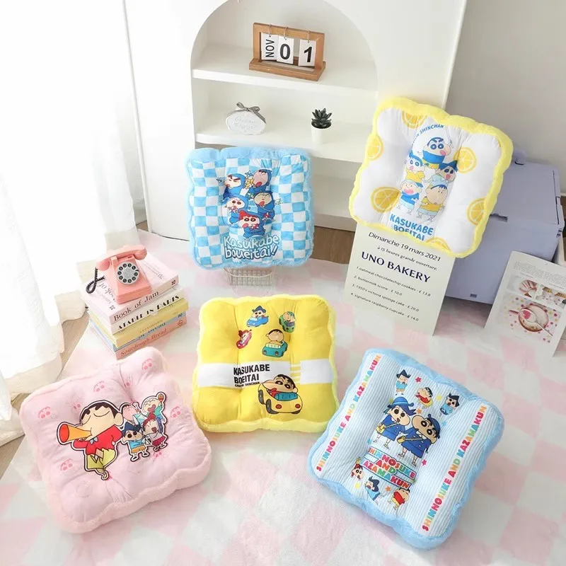 

40CM Kawaii Crayon Shin-Chan Anime Cartoon Thick Cushion Girl Office Plush Butt Cushion Give Gifts To Girlfriend