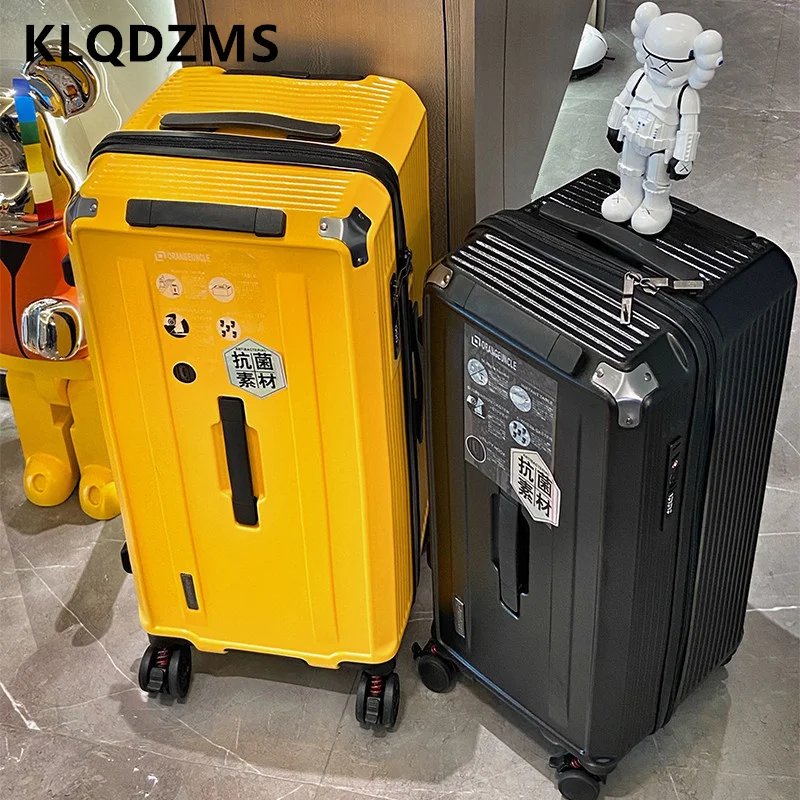 KLQDZMS-Valise à Roulettes PC de Grande Capacité, Valise Légère et Épaisse pour Femme