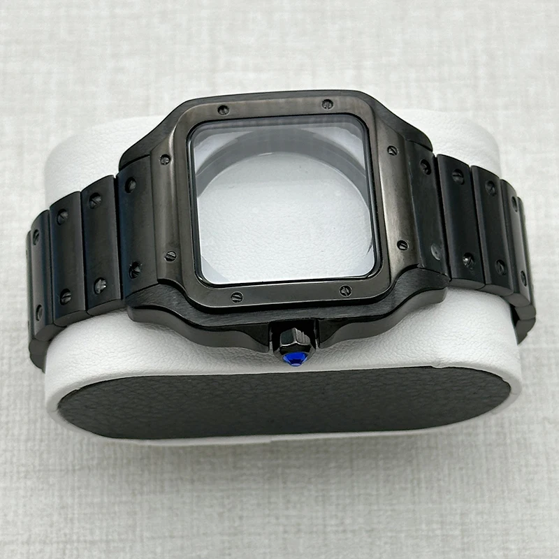 38mm Square Case Set NH35 Santo Case Silver Black Gold Rose Gold Two-Tone Compatible SKX Modification Parts NH35 NH36 Movement