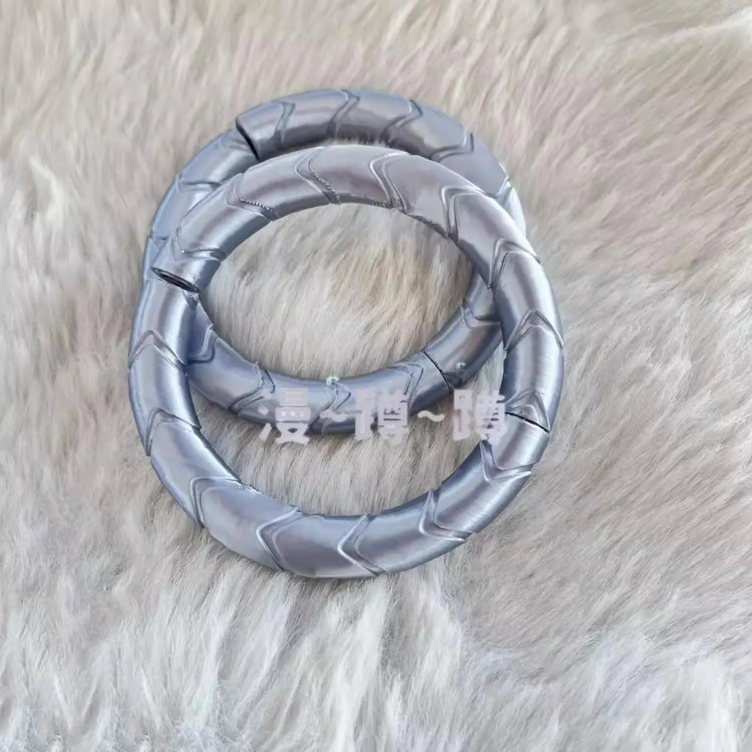 Gachiakuta Jabber Wonger Cosplay Prop 3D Printing Silver Bracelet Ring Nails Accessories Full Set Halloween Party Adult Wig Shoe view 6