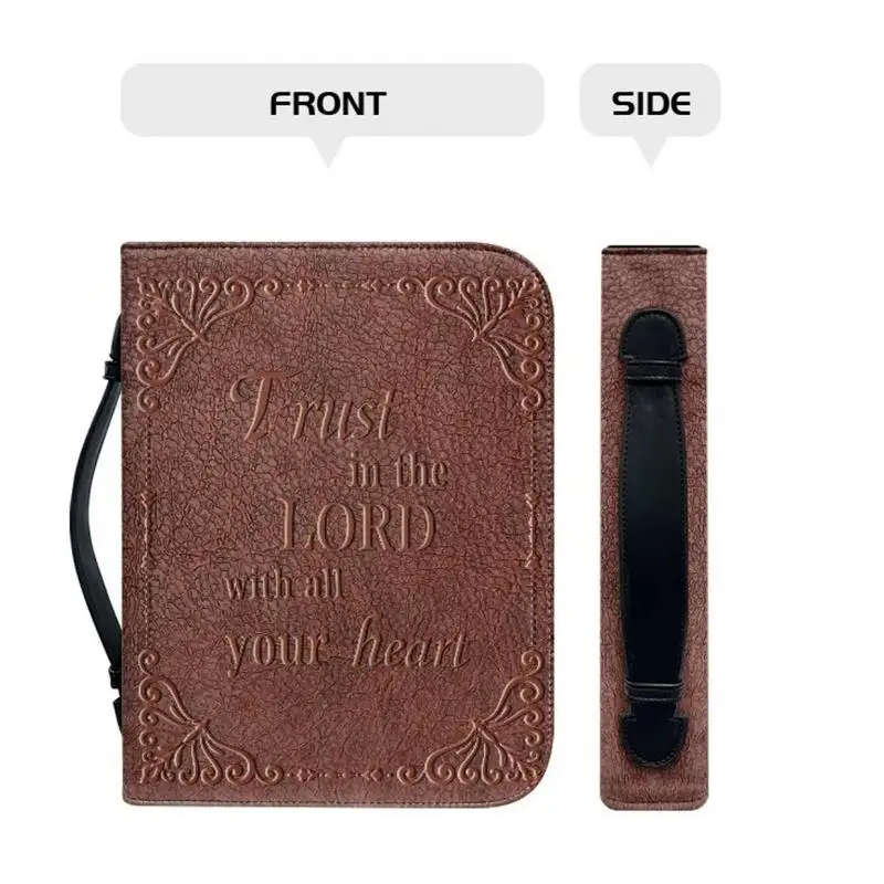 Bible Cases For Woman PU Leather Bible Case With Handle Portable Bible Cases Bible Case Bag For Bible Study Church