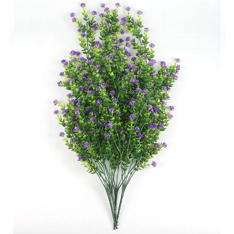 Elevate Your Home Decor with our Realistic Eucalyptus Tea Flower Vine Milan Grass - Available in Multiple Colors and Sizes!