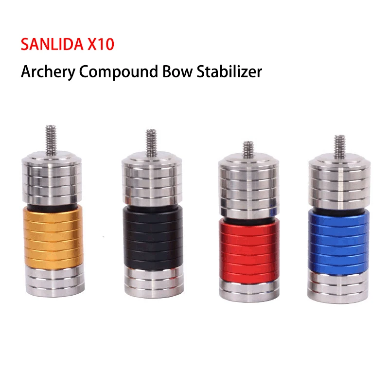 

Sanlida Archery X10 Stabilizer Weights Compound-Bow Balance Bar Counterweight Archery Shock Absorber Hunting Shooting