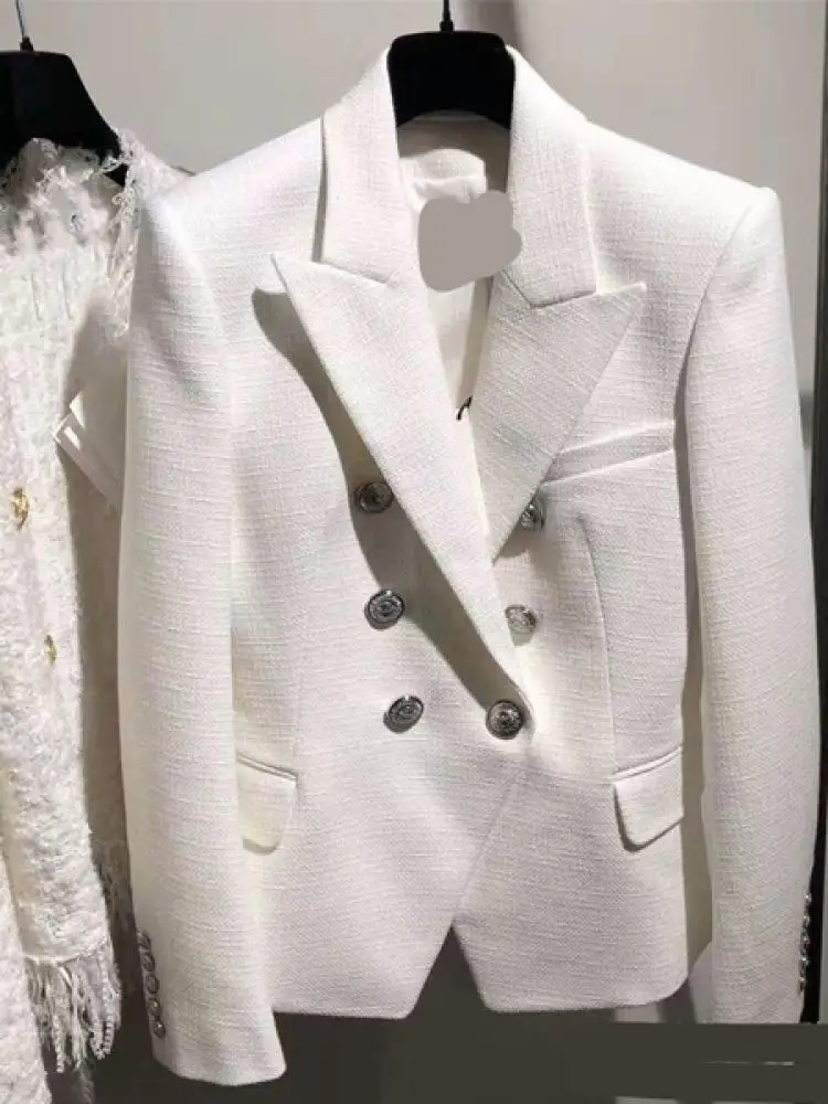 

Design Sensation Briti Sle ort Двубортный облегающий универсальный одинарный костюм Jaet Winter 2025 Commute Faion Pure C...