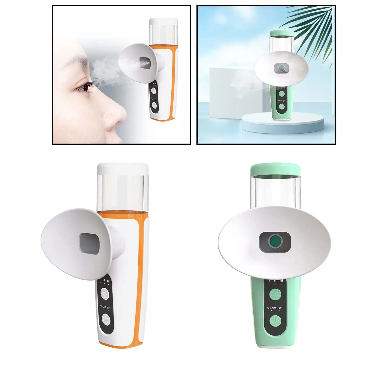 Eyes Mist Sprayer Adjustable Cool or Warm Mist Portable Nano Facial Mister