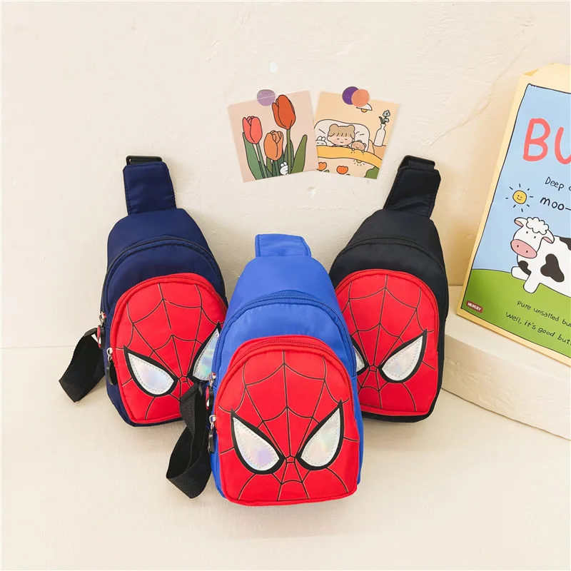 Disney Spiderman Go Shoulder Bag Sling Chest Pack Canvas Sports Teens Crossbody Handbags Men Women Chest Bags Belt Waist Pack