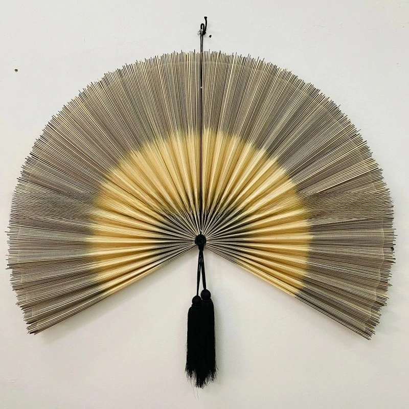

Large handmade bamboo decorative fan rustic wall hanging weaving art living room bedroom hotel decoration